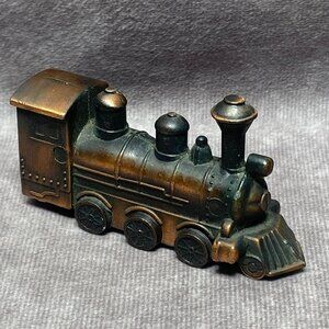 Vintage Train Steam Engine Pencil Sharpener Small Handheld Die Cast 3"